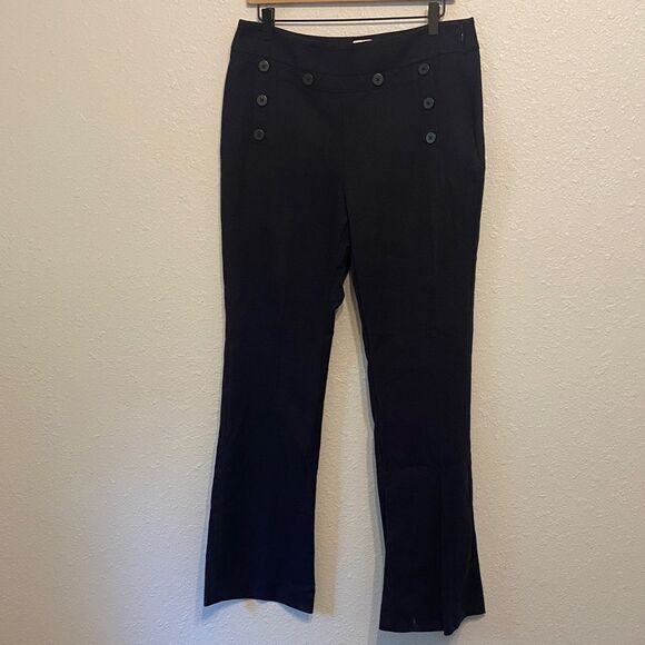 CAbi Navy Blue Nautical Mariner Trouser Pants Style 5077L Size 10 - Picture 1 of 10